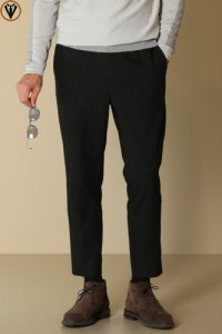 Janu Spor Erkek Chino Pantolon Tailored Fit Siyah